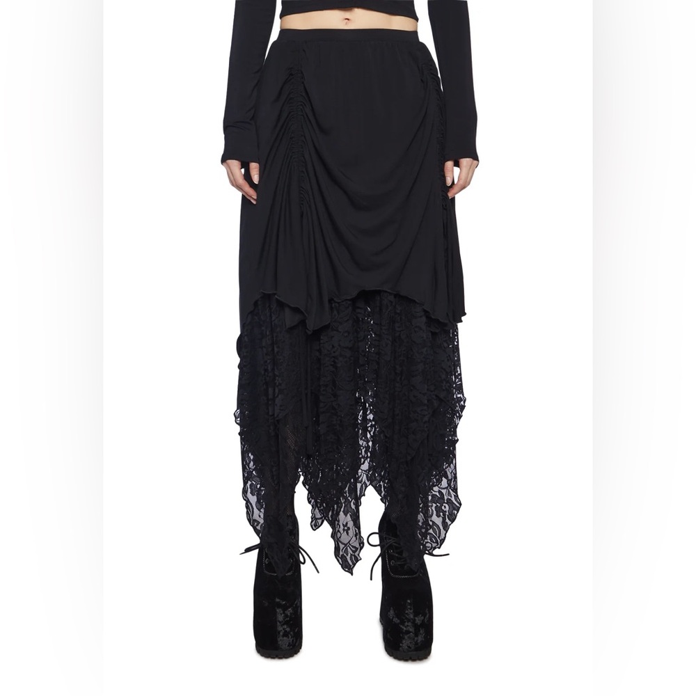 Dollskill black midi skirt
